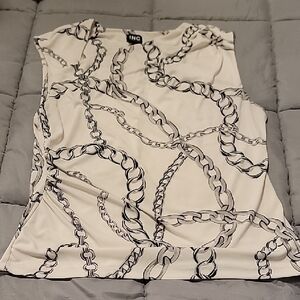 INC International Concepts Chain Print Sleeveless Blouse